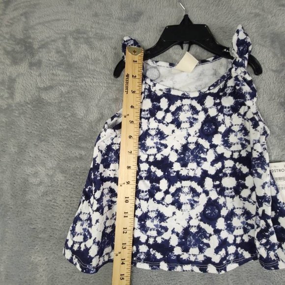 Tucker‎ + Tate Girls Tank Top Navy Peacoat Tie Dye Pullover Sleeveless Bow 4 - Picture 4 of 7
